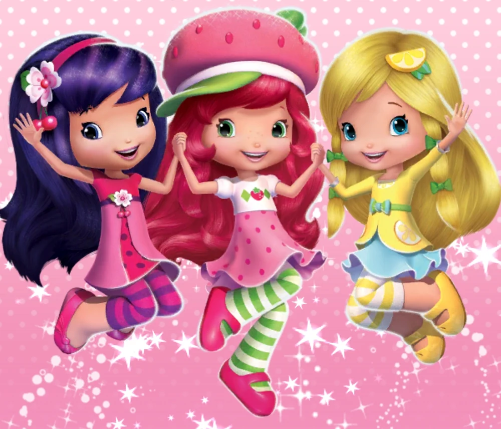 Strawberry Shortcake and her friends in the colorful Strawberry Shortcake: BerryRush world